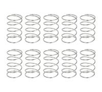 sourcing map 10Pcs Compression Springs, 0.9mm Wire Diameter x 15mm OD x 25mm Length 304 Stainless Steel Extension Spring Ballpoint Pen Pressure Springs for Shop Home Repairs, Silver