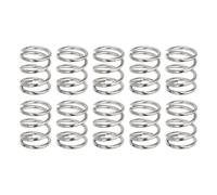 sourcing map 10Pcs Compression Springs, 0.9mm Wire Diameter x 8mm OD x 10mm Length 304 Stainless Steel Extension Spring Ballpoint Pen Pressure Springs for Shop Home Repairs, Silver