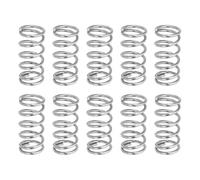 sourcing map 10Pcs Compression Springs, 0.9mm Wire Diameter x 8mm OD x 20mm Length 304 Stainless Steel Extension Spring Ballpoint Pen Pressure Springs for Shop Home Repairs, Silver