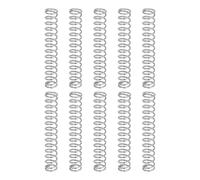 sourcing map 10Pcs Compression Springs, 0.9mm Wire Diameter x 8mm OD x 50mm Length 304 Stainless Steel Extension Spring Ballpoint Pen Pressure Springs for Shop Home Repairs, Silver