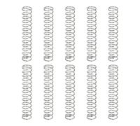 sourcing map 10Pcs Compression Springs, 0.9mm Wire Diameter x 9mm OD x 50mm Length 304 Stainless Steel Extension Spring Ballpoint Pen Pressure Springs for Shop Home Repairs, Silver