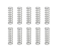 sourcing map 10Pcs Compression Springs, 1mm Wire Diameter x 7mm OD x 25mm Length 304 Stainless Steel Extension Spring Ballpoint Pen Pressure Springs for Shop Home Repairs, Silver