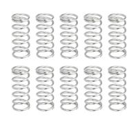 sourcing map 10Pcs Compression Springs, 1mm Wire Diameter x 9mm OD x 20mm Length 304 Stainless Steel Extension Spring Ballpoint Pen Pressure Springs for Shop Home Repairs, Silver