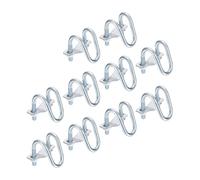 sourcing map 10pcs Cross-Connector Vertical Pipe Clip 1/2" to 1/2" Carbon Steel U-Shaped Tube Buckle Steel Pipe Connector for Farm Greenhouse Awning Frames Nursery Fence Scaffolding