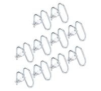 sourcing map 10pcs Cross-Connector Vertical Pipe Clip 1" to 1" | Carbon Steel U-Shaped Tube Buckle,Steel Pipe Connector for Farm Greenhouse Awning Frames Nursery Fence Scaffolding