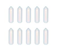 sourcing map 10Pcs Crystals Wands, Moonstone Natural Hexagonal Crystal for Chakra Meditation Wire Wrapping Home Decor Bulk Rough Stone Collection, 33 x 8mm (Milk White)