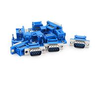 sourcing map 10pcs D-SUB DB9 9 Pin Male IDC Type Crimp Connector for Flat Cable