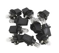 Sourcingmap 10pcs DC 12V 1.2W T5 Car Incandescent Dashboard Lamp Yellow Internal