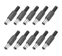 sourcing map 10pcs DC Male Power Adapter Connector, 6.3mm x 3.0mm DC Power Jack Plug Adapter 1.83" for Home Appliances Industrial Use CCTV Cameras Power Supplies