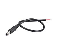 sourcing map 10pcs DC Power 5.5mm x 2.5mm 4A 30cm Barrel Male Plug Connector Pigtail