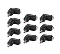 sourcing map 10Pcs DC Power Connector Adapter 90 Degree Angle 5.5mm x 2.1mm Female Jack to 3.5mm x 1.35mm Male Plug Coupler Converter for Laptop CCTV Camera strip lighting