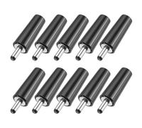 sourcing map 10pcs DC Power Male Adapter, 3.5mm x 1.1mm 1.3" DC Power Jack Plug Connector, Black