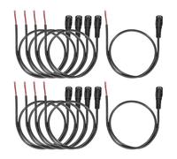 sourcing map 10pcs DC Power Pigtails Cable, 3.5mm x 1.35mm Female Barrel Plug Connector to Bare Wire Open End 50cm for PC Laptop Toys Cellphone Electronic Devices