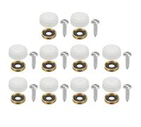 sourcing map 10Pcs Decorative Mirror Screws with Caps, 14mm Alloy Fixing Screw Covers, Mirror Screws Fasteners for Furniture, Crafts, Advertising Hardware, White
