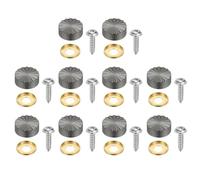 sourcing map 10Pcs Decorative Mirror Screws with Caps, 16mm Alloy Fixing Screw Covers, Mirror Screws Fasteners for Furniture, Signage, Advertising Hardware, Gray