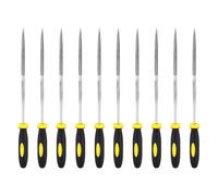 sourcing map 10Pcs Diamond File 3 x 150mm 120 Grit Diamond Needle Triangular Files for Metal Glass Wood Stone Grinding Polishing Engraving