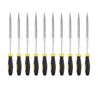 sourcing map 10Pcs Diamond File 5 x 175mm 120 Grit Diamond Needle Triangular Files for Metal Glass Wood Stone Grinding Polishing Engraving
