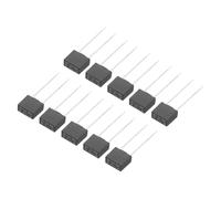sourcing map 10Pcs DIP Mounted Miniature Square Slow Blow Micro Fuse for Electronic Parts PCB LCD Repair, T4A 4A 250V, Black