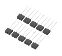 sourcing map 10Pcs DIP Mounted Miniature Square Slow Blow Micro Fuse for Electronic Parts PCB LCD Repair, T2.5A 2.5A 250V, Black