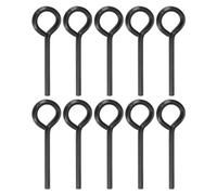 sourcing map 10pcs Dogging Hex Key Wrench 5/32" SAE Metal Dog Door Keys Spanner with O-Ring Full Loop for Push Bar Emergency Exit Devices, Black