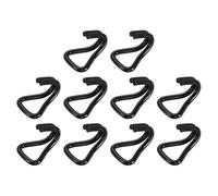 sourcing map 10Pcs Double J Hook, 7.5mm Dia 2205 lbs Ratchet Strap Tie Down Hook for 1.2" Tie Down Straps Wedding, Cars Trucks Trailers, Double Row Hooks Binder Accessories, Black