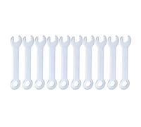 sourcing map 10pcs Double Open End Thin Wrench 10mm x 10mm Metric Super Thin Small Flat Head Wrench Galvanizing Open Ended Spanner for Automotive Repair Furniture Assembly