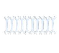 sourcing map 10pcs Double Open End Thin Wrench 17mm x 19mm Metric Super Thin Small Flat Head Wrench Galvanizing Open Ended Spanner for Automotive Repair Furniture Assembly