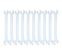 sourcing map 10pcs Double Open End Thin Wrench 5.5mm x 7mm Metric Super Thin Small Flat Head Wrench Galvanizing Open Ended Spanner for Automotive Repair Furniture Assembly