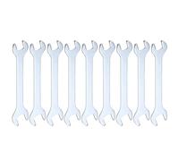 sourcing map 10pcs Double Open End Thin Wrench 8mm x 10mm Metric Super Thin Small Flat Head Wrench Galvanizing Open Ended Spanner for Automotive Repair Furniture Assembly