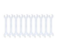 sourcing map 10pcs Double Open End Thin Wrenches 8mm x 10mm Metric Super Thin Small Flat Head Wrench Galvanizing Open Ended Spanner for Automotive Repair Furniture Assembly