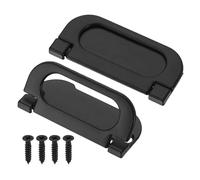 sourcing map 10Pcs Drawer Pulls, 2.9"(73mm) Length Aluminum Alloy Kitchen Handles, Furniture Hardware Handles with Screw for Kitchen Cupboard, Desk Drawers, and Wardrobe, Black