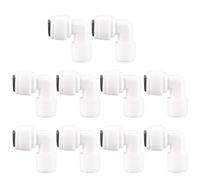 sourcing map 10pcs Elbow 1/4 Inch Male to 1/4 Inch OD Quick Connect Tube Fittings Water Purifiers Push in to Connector Filter Tubing Hose Pipe Joint for RO Reverse Osmosis System