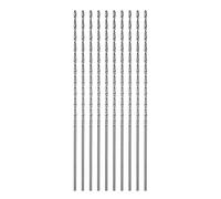 sourcing map 10pcs Extra Long Drill Bits, 1.5mm HSS Drill Bit with High Speed Steel Straight Shank 100mm Length for Metal Woodwork Plastic Aluminum Alloy
