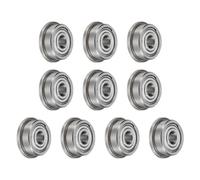 sourcing map 10pcs F623ZZ Flanged Ball Bearing 3x10x4mm Chrome Steel Double Shielded Miniature Bearing, Deep Groove Ball Bearings, P6 (ABEC 3)