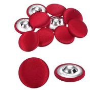 sourcing map 10pcs Fabric Cloth Buttons 1" Round Sewing Button with Shank Fabric Covered Buttons for Jacket Coat Shirt Suits Bridal, Red