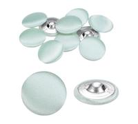 sourcing map 10pcs Fabric Cloth Buttons 1" Round Sewing Button with Shank Fabric Covered Buttons for Jacket Coat Shirt Suits Bridal, Light Green