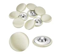 sourcing map 10pcs Fabric Cloth Buttons 1" Round Sewing Button with Shank Fabric Covered Buttons for Jacket Coat Shirt Suits Bridal, Dark Beige