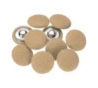 sourcing map 10pcs Fabric Cloth Covered Buttons 0.8" Round Plush Sweaters Button with Aluminum Shank Sewing Button for Woolen Coat Jacket Shirt DIY, Dark Yellow