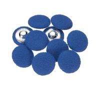 sourcing map 10pcs Fabric Cloth Covered Buttons 0.8" Round Plush Sweaters Button with Aluminum Shank Sewing Button for Woolen Coat Jacket Shirt DIY, Dark Blue