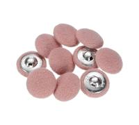 sourcing map 10pcs Fabric Cloth Covered Buttons 0.8" Round Plush Sweaters Button with Aluminum Shank Sewing Button for Woolen Coat Jacket Shirt DIY, Pink