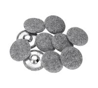 sourcing map 10pcs Fabric Cloth Covered Buttons 1.3" Round Plush Sweaters Button with Aluminum Shank Sewing Button for Woolen Coat Jacket Shirt DIY, Light Grey