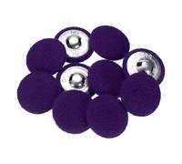 sourcing map 10pcs Fabric Cloth Covered Buttons 1.3" Round Plush Sweaters Button with Aluminum Shank Sewing Button for Woolen Coat Jacket Shirt DIY, Purple