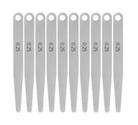 sourcing map 10pcs Feeler Gauge 0.25mm Thickness Gauge 65MN Steel Metric Gap Measuring Tool, Single Blade