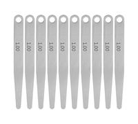 sourcing map 10pcs Feeler Gauge 1.0mm Thickness Gauge 65MN Steel Metric Gap Measuring Tool, Single Blade