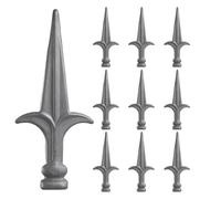 sourcing map 10Pcs Fence Top Caps, 7/8" x 1/2" Cast Iron Ornamental Post Cap Solid Spear Fence Toppers for Yard Garden Lawn Patio Outdoor Picket Railing Decoration