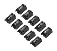 sourcing map 10Pcs Ferrite Filter Ring Core RFI EMI Noise Suppression Cable Clip ID 7mm for Electronic Devices, Industry, Black