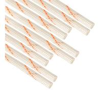 sourcing map 10pcs Fiberglass Heat Shield Sleeve 2mm I.D x 2.95ft Adjustable PVC Silicone Fiberglass Sleeve Pipe