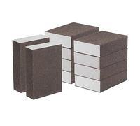 sourcing map 10pcs Fine Sanding Sponge Blocks 240-320 Grit Foam Sanding Block for Polishing Kitchen Metal Wood Drywall, 100x70x25mm