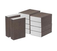 sourcing map 10pcs Fine Sanding Sponge Blocks 320-400 Grit Foam Sanding Block for Polishing Kitchen Metal Wood Drywall, 100x70x25mm