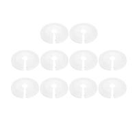 sourcing map 10pcs Flange Pipe Cover Decoration 1.18" to 2.17" (30-55mm) Plastic Clip-on Wall Hole Cover Under Sink Pipe Radiator Escutcheon Collar for Bathroom Kitchen Toilet, White